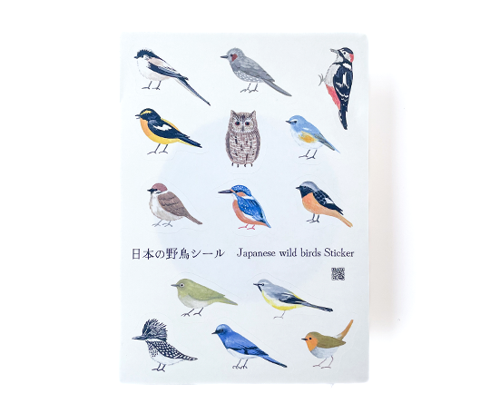 Feuillet d'autocollants - Oiseaux sauvages japonais