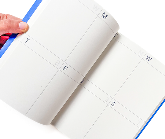 Mishmash - agenda non daté en blocs - mauve