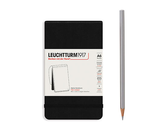 Leuchtturm petit carnet reporter rigide - Black