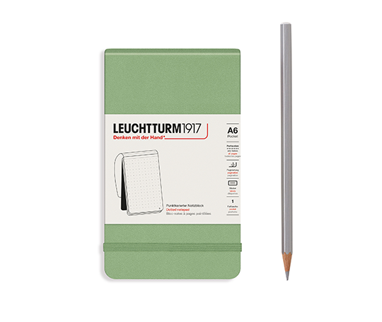 Leuchtturm petit carnet reporter rigide - Sage