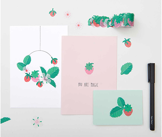 Washi stickers - Fraisiers
