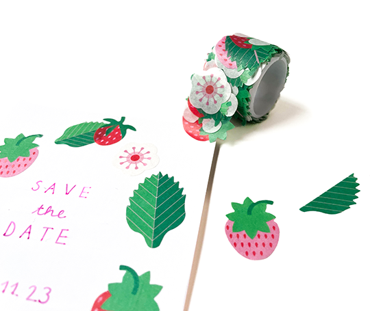 Washi stickers - Fraisiers