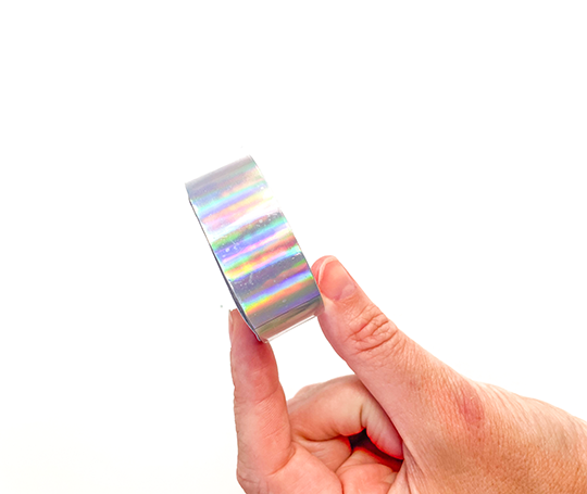 Washi tape holographique irisé - Argent