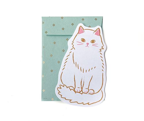Set de cartes en forme de chat