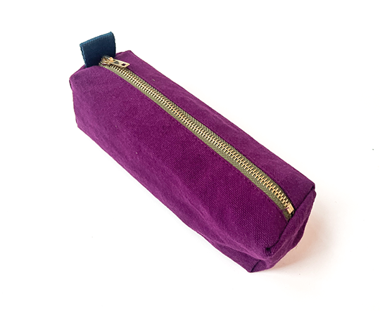 Trousse à crayons en coton bio - Purple Rain