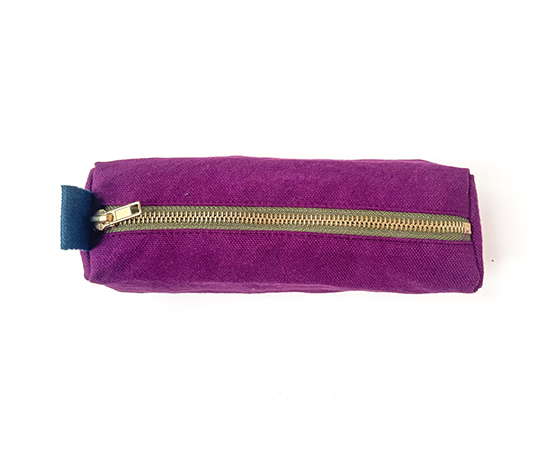 Trousse à crayons Iona en coton bio - Purple Rain