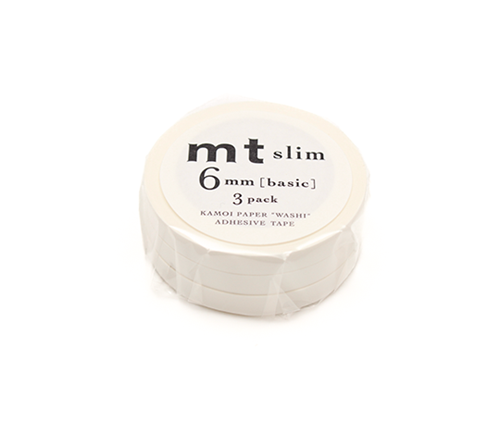 MT slim - washi tape 6 mm Blanc