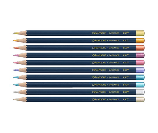 Caran d'Ache Edition Spéciale - Set de 10 crayons métalliques