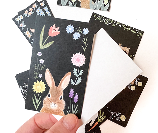 Mini cartes - Lapin