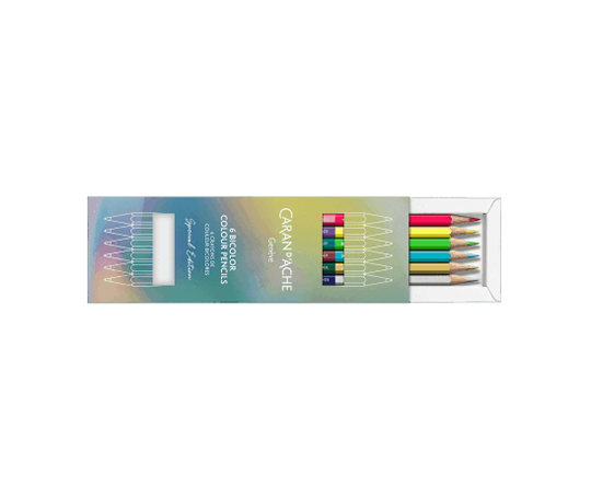 Caran d'Ache - édition Spéciale - Set de 6 crayons bicolores