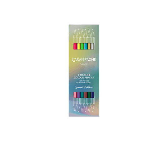Caran d'Ache - édition Spéciale - Set de 6 crayons bicolores