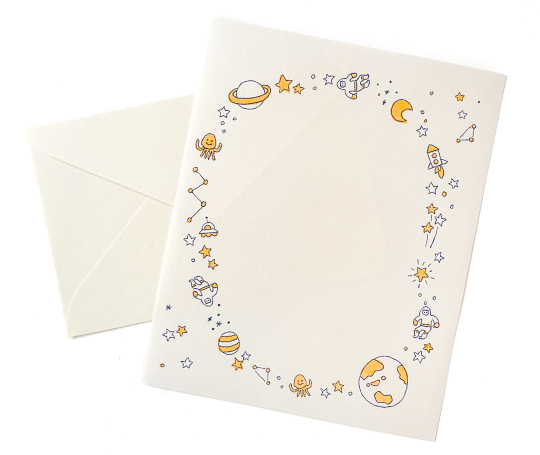 Set de papier à lettres - Espace