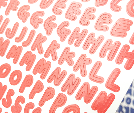 Set de 10 feuillets d'autocollants - alphabet