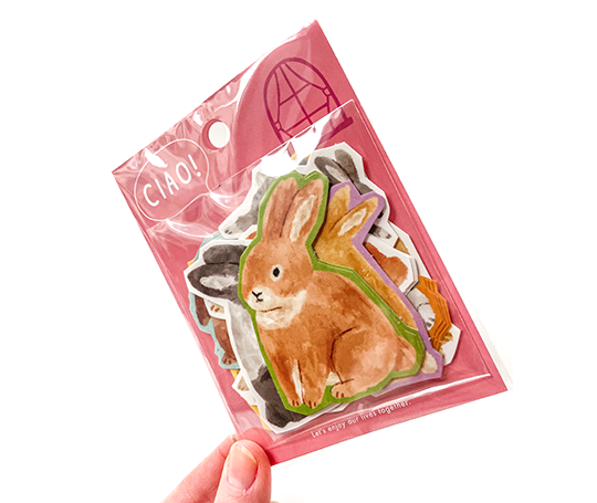 Grands autocollants - Lapin