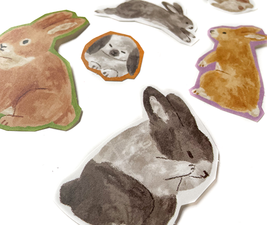 Grands autocollants - Lapin