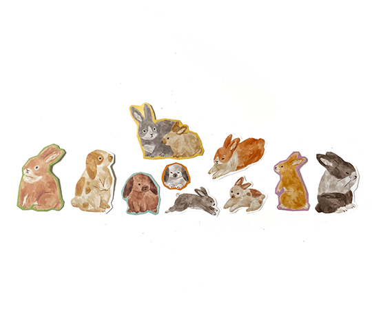 Grands autocollants - Lapin