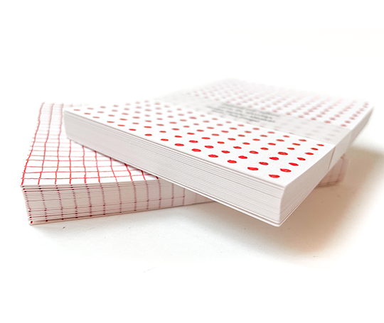 40 Mini cartes Mitsou - Pois (rouge)