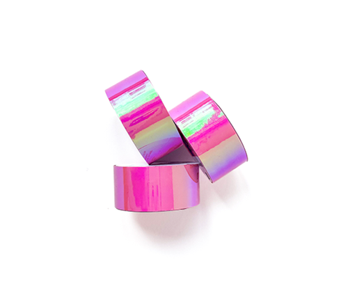 Tape miroir arc-en-ciel - Rose