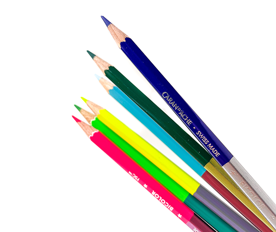 Caran d'Ache - édition Spéciale - Set de 6 crayons bicolores