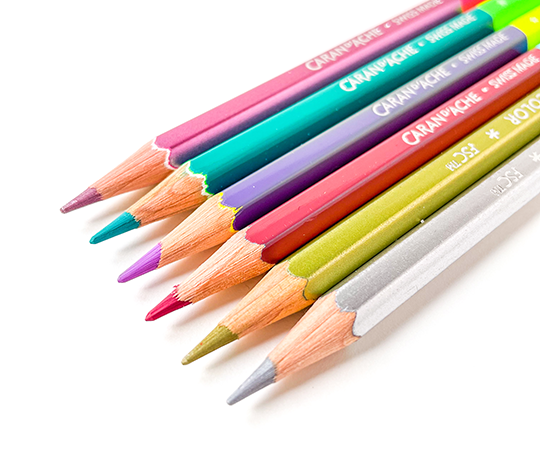 Caran d'Ache - édition Spéciale - Set de 6 crayons bicolores