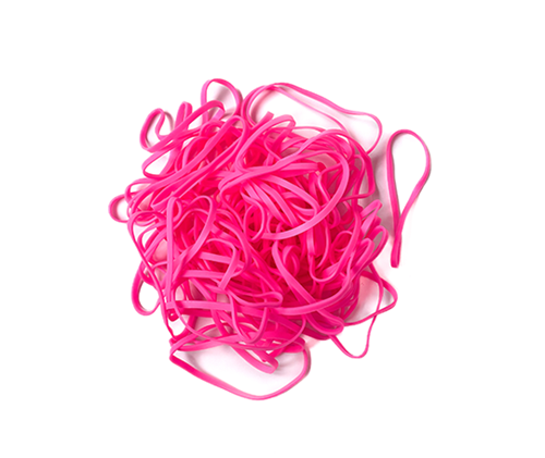 Élastiques rose fluo