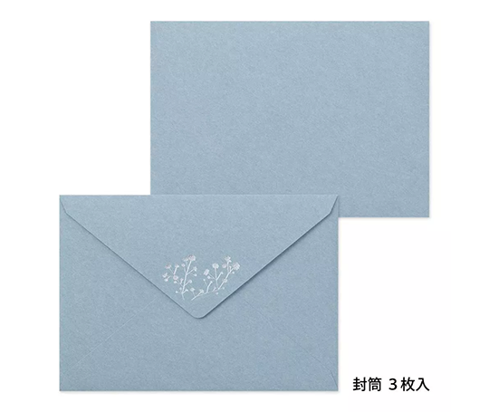 Midori - Ensemble de papier à lettres et enveloppes (argent à chaud)
