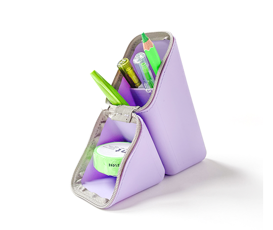 Trousse triangle Kakusta en silicone - Lavande