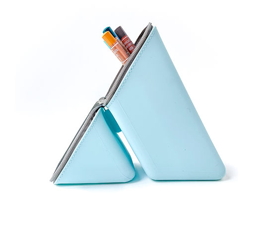 Trousse triangle Kakusta en silicone - Bleu