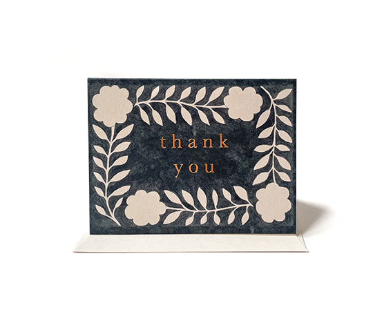 Mini carte "Thank You"- Ink Flora