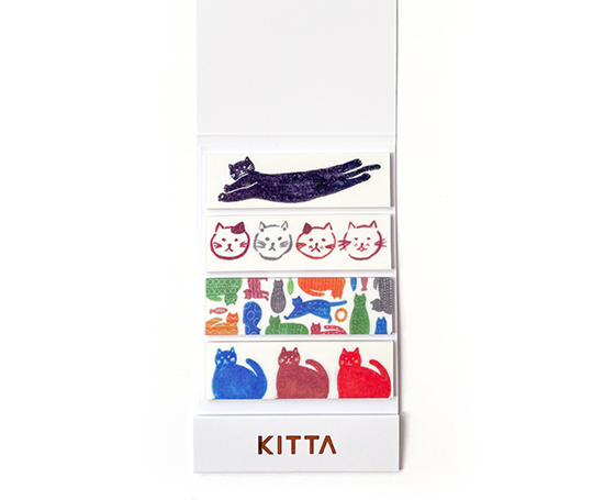 Kitta - Pochette de washi prédécoupé - Chats