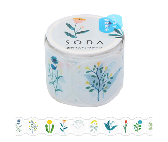 Soda Washi tape 30 mm - Fleurs sauvages