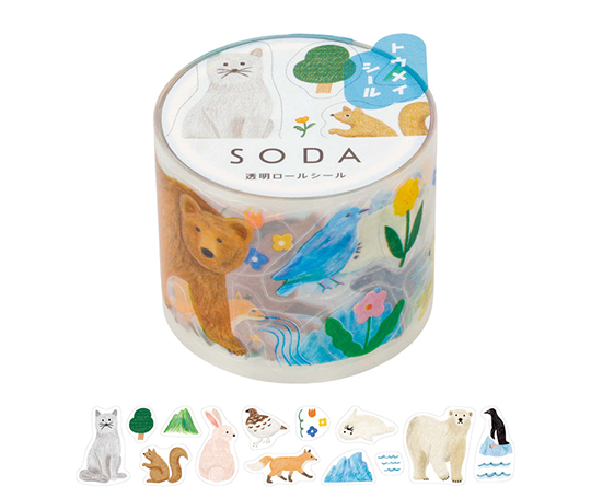 Soda - Rouleau de gommettes - Animaux