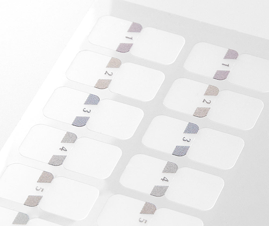Index autocollant & numéroté - nuances de gris