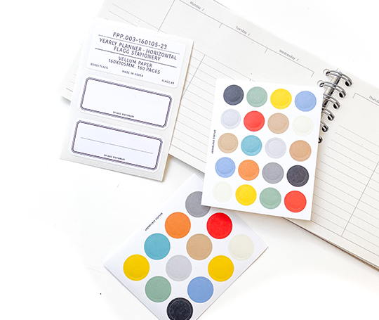 Planner non-daté avec vues mensuelles et hebdomadaires