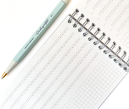 Planner non-daté avec vues mensuelles et hebdomadaires