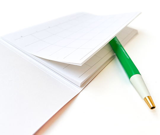 Bloc de notes adhésives mensuelles