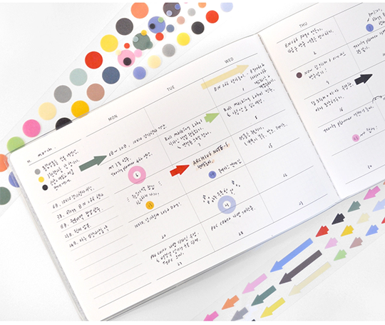 Distributeur de gommettes autocollantes en papier washi