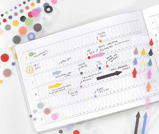 Distributeur de gommettes autocollantes en papier washi