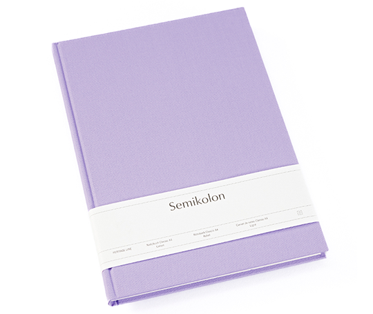 Carnet de notes  toilé A4 - Lilac silk
