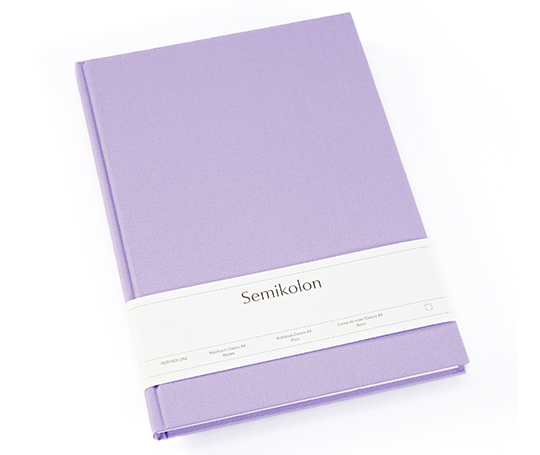 Carnet de notes  toilé A4 - Lilac silk