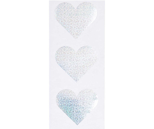 Distributeur d'autocollants en forme de coeur - Holographique