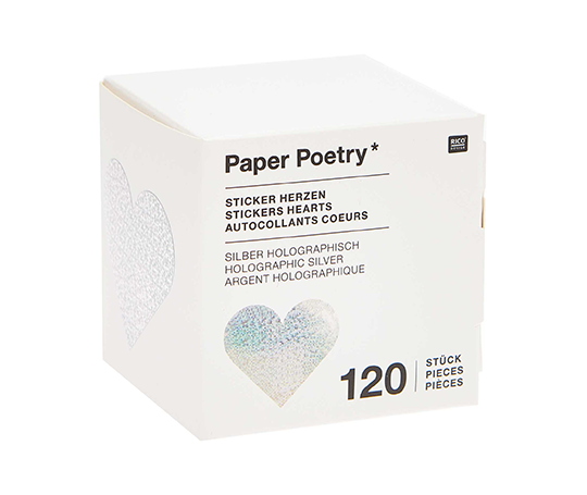 Distributeur d'autocollants en forme de coeur - Holographique