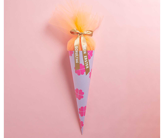 Distributeur d'autocollants en forme de coeur - Rose fluo