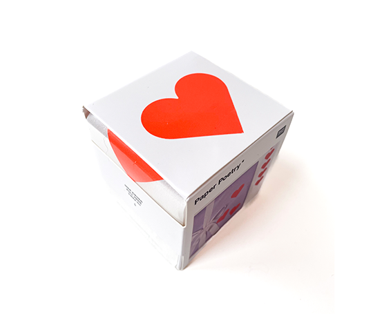 Distributeur d'autocollants en forme de coeur - Rouge fluo
