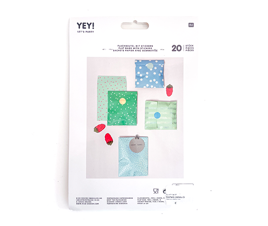 20 Sachets cadeau S + autocollants
