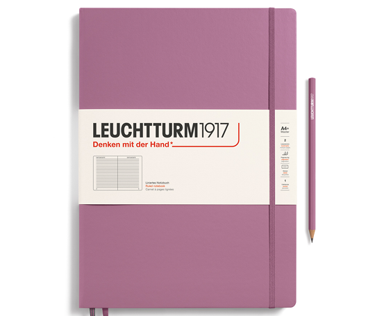 Leuchtturm carnet A4+ slim rigide - Dusty Rose