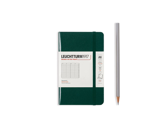 Leuchtturm carnet d'adresses A6 - Forest Green