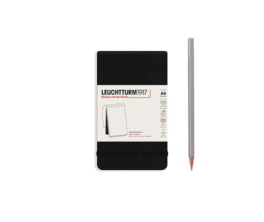 Leuchtturm petit carnet reporter rigide - Black