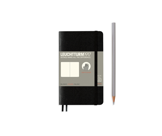 Leuchtturm carnet A6 souple - Black