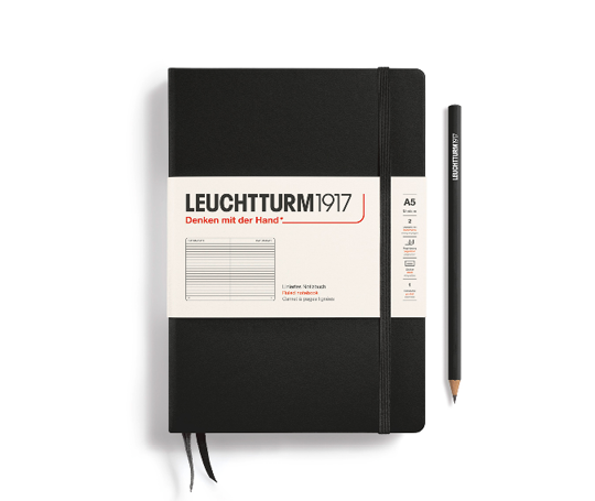 Leuchtturm carnet A5 rigide - Black
